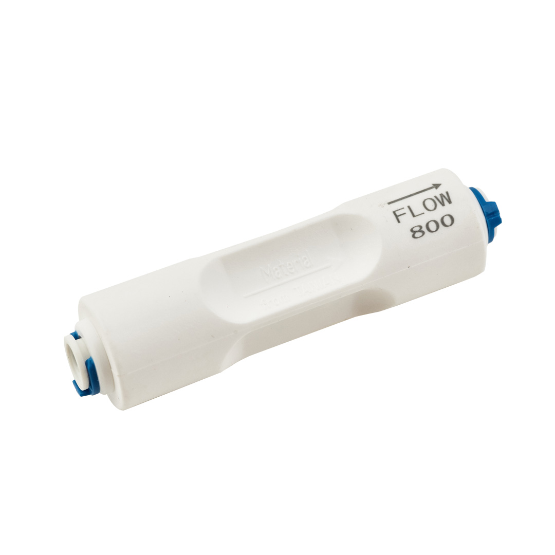 Flow 800 จำกัดอัตราน้ำทิ้ง 800 ml/min เหมาะกับไส้กรองเมนเบรนขนาด 300GPD